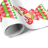 Mod Scandi Holiday Bird Wrapping papier (Rol Hoek)