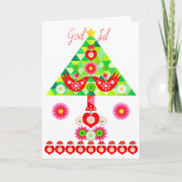 Mod Scandi Kerst Vogel Kaart