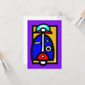 Mod Scooter Birthday-kaart Kaart (Voorkant / Achterkant in situ)