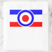 Mod Scooter doel met strepen Rechthoek Stickers (Tas)