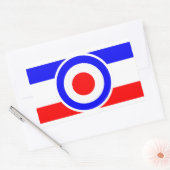 Mod Scooter doel met strepen Rechthoek Stickers (Envelop)