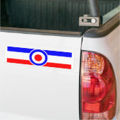 Mod scooter doelwit met strepen bumpersticker (Op Truck)