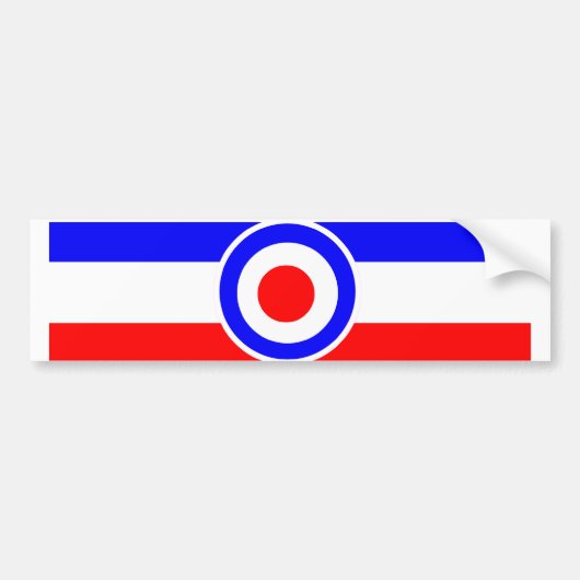 Mod scooter doelwit met strepen bumpersticker (Voorkant)
