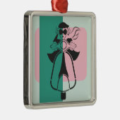 Mod Scooter Girl Metalen Ornament (Rechts)