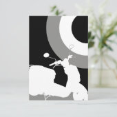 Mod Scooter RSVP-kaart RSVP Kaartje (Staand voorkant)