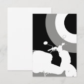 Mod Scooter RSVP-kaart RSVP Kaartje (Voorkant / Achterkant)