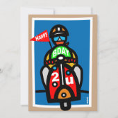 Mod Scooter Verjaardagskaart Kaart (Voorkant)