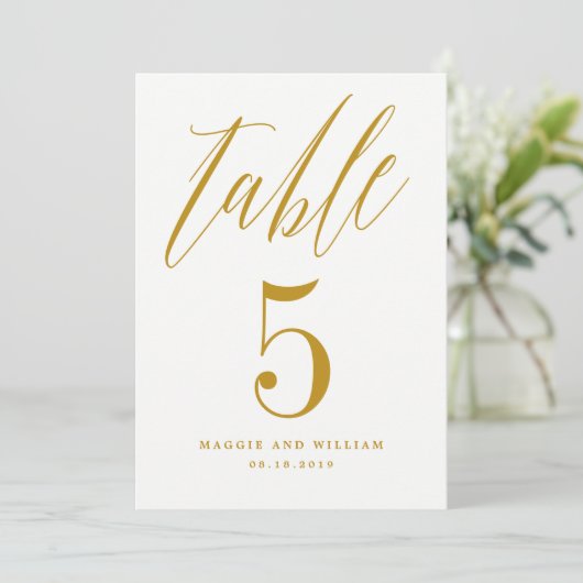 Mod Script Table Number Kaart Gold (Staand voorkant)