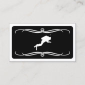Mod Scuba Diver (kleur aanpasbaar) Visitekaartje (Voorkant)