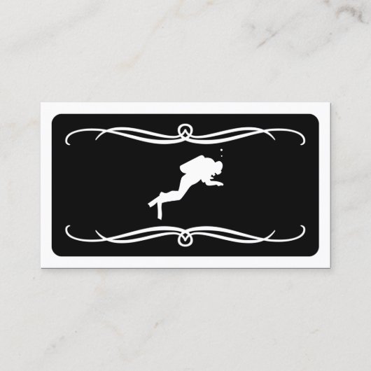 Mod Scuba Diver (kleur aanpasbaar) Visitekaartje (Voorkant)