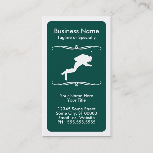 mod scuba duiken visitekaartje (Voorkant)