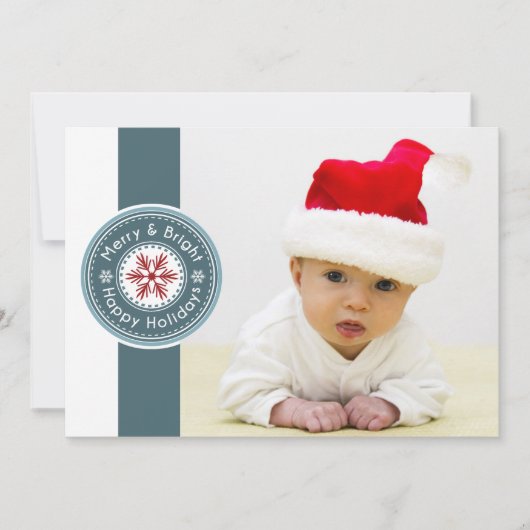 Mod Seal Photo Holiday-kaart Feestdagenkaart (Voorkant)