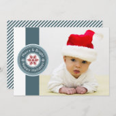 Mod Seal Photo Holiday-kaart Feestdagenkaart (Voorkant / Achterkant)