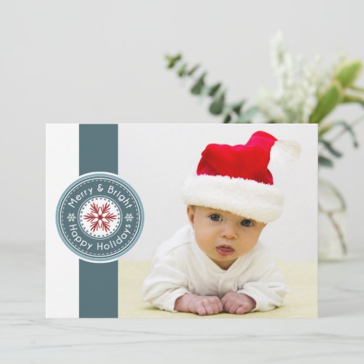 Mod Seal Photo Holiday-kaart Feestdagenkaart (Staand voorkant)