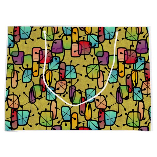 Mod Snowflake Gift Bag Groot Cadeauzakje (Voorkant)