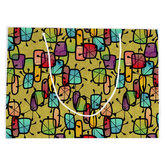 Mod Snowflake Gift Bag Groot Cadeauzakje (Achterkant)