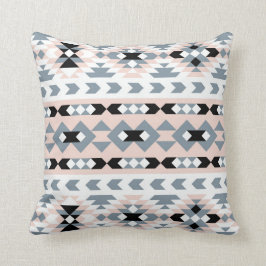 Mod Southwest Geometric Blush en Black Kussen