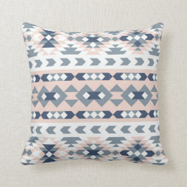 Mod Southwest Geometric Navy Blush Kussen