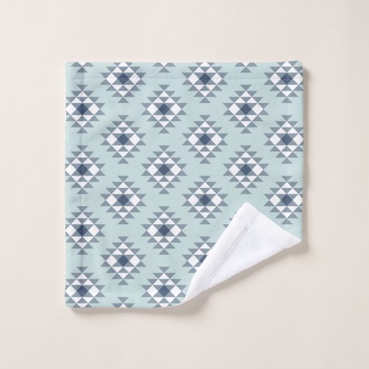 Mod Southwest Geometric Navy Mint Bad Handdoek (Wasdoekje)