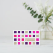 mod squares afsprakenkaart ( pinks ) afsprakenkaartje (Staand voorkant)