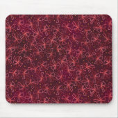 Mod Starburst Maroon en roze Muismat (Voorkant)