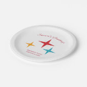 Mod Stars, Mid-Century Modern Retro Holiday Papieren Bordje (Gekanteld)