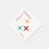 Mod Stars, Mid-Century Modern Retro Holiday Servet (Hoek)