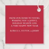 Mod Stars, Mid-Century Modern Retro kerstcadeau Bedankjes Labels (Achterkant)