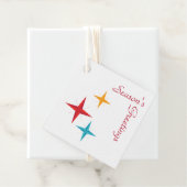 Mod Stars, Mid-Century Modern Retro kerstcadeau Bedankjes Labels (In situ)
