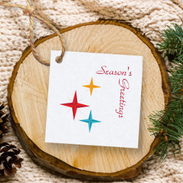 Mod Stars, Mid-Century Modern Retro kerstcadeau Bedankjes Labels