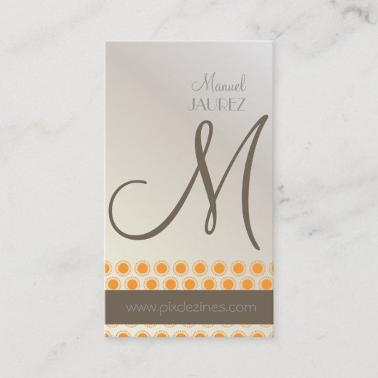 Mod Stars, monogram zakelijke kaarten Visitekaartje (Voorkant)
