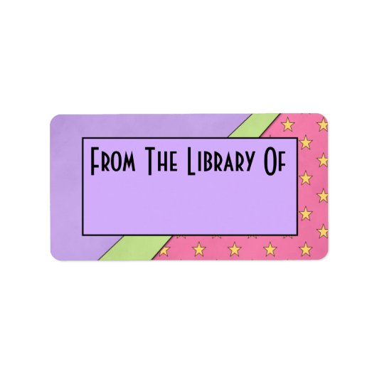 Mod stijl lezen bibliotheek van bookplate cadeau etiket (Voorkant)