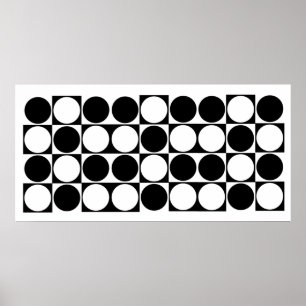 Mod Stippen Black & White Designer Afdrukken Poster