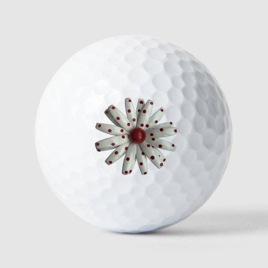 MOD Stippen Daisy Flower Custom Logo Vrouwelijke B Golfballen (Voorkant)