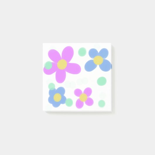 Mod Stippen Floral Print Post-it® Notes (Voorkant)