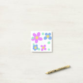 Mod Stippen Floral Print Post-it® Notes (Op bureau)