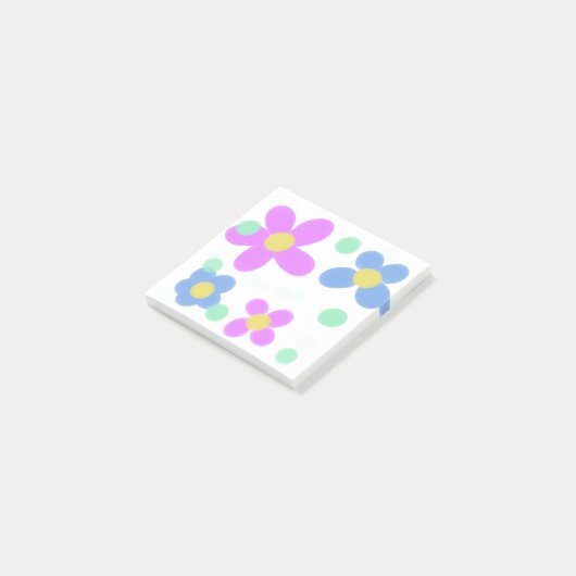 Mod Stippen Floral Print Post-it® Notes (Schuin)