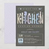 Mod Stock De Keuken Koppels Douche Party Uitnodige Kaart (Voorkant / Achterkant)