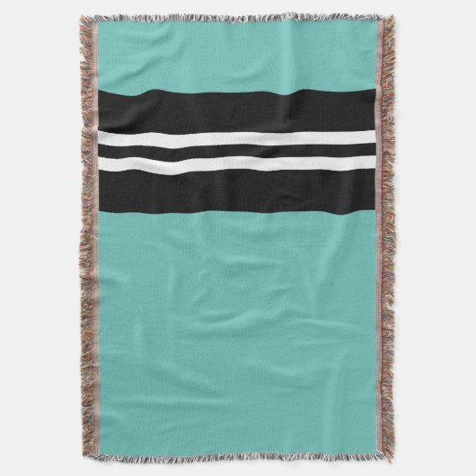 mod striped mint green deken (Voorkant Verticaal)