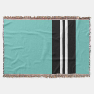mod striped mint green deken