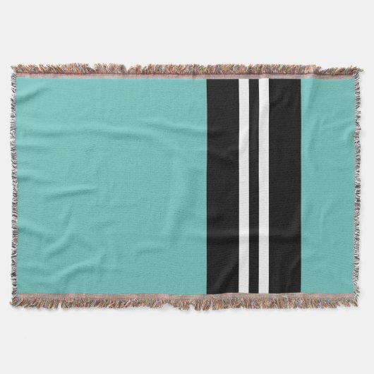 mod striped mint green deken (Voorkant)