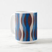 Mod Stripes Blue Koffiemok (Voorkant links)