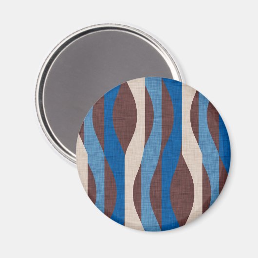 Mod Stripes Blue Magneet (Voorkant / Achterkant)