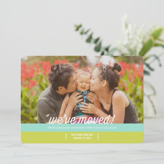 Mod Stripes Moving Announcement Aankondiging (Staand voorkant)