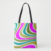 Mod Stripes & Plaids Tote Bag (Voorkant)