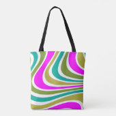 Mod Stripes & Plaids Tote Bag (Achterkant)