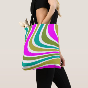 Mod Stripes & Plaids Tote Bag