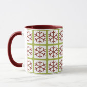 Mod Style Red Green Snowflake Pattern Holiday Mokk Mok (Links)