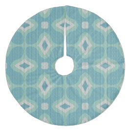 'Mod Sweater Pattern' uit de jaren '60 - Muted Aqu Fleece Kerstboom Rok