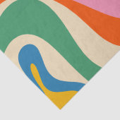 Mod Swirl Retro Trippy Colorful Abstract Patroon Tissuepapier (Detail)